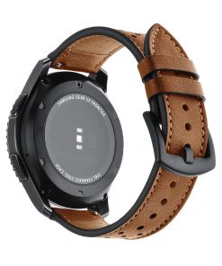 Läderarmband Racing till Galaxy Watch 46mm - Brun