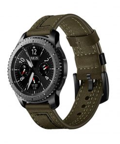 Läderarmband Vintage Green till Samsung Galaxy Watch 46mm