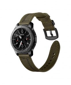 Läderarmband Vintage Green till Samsung Galaxy Watch 46mm